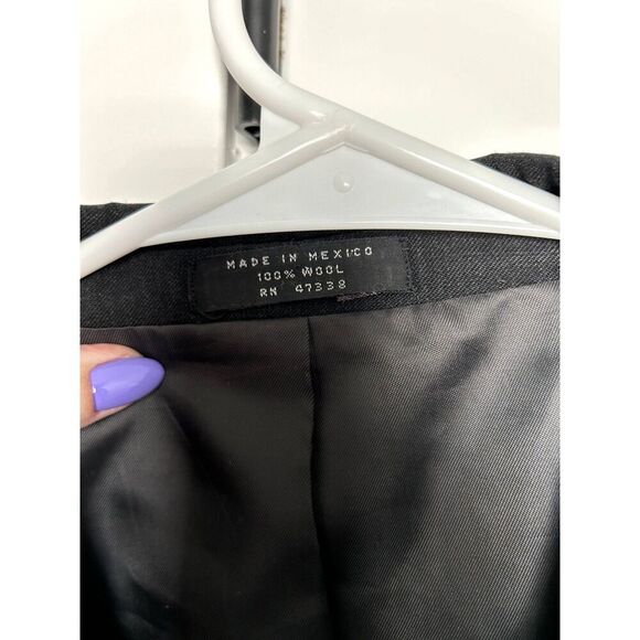 Jones of New York Men's 3 Button Blazer Sport Jacket Dark Gray Wool Size 40R - Picture 6 of 13